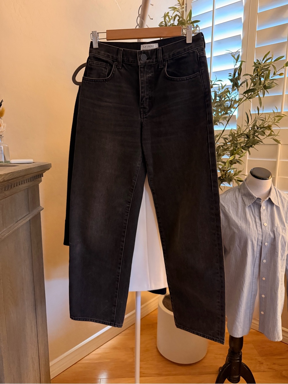 La Ligne Black Wide-Leg Jeans